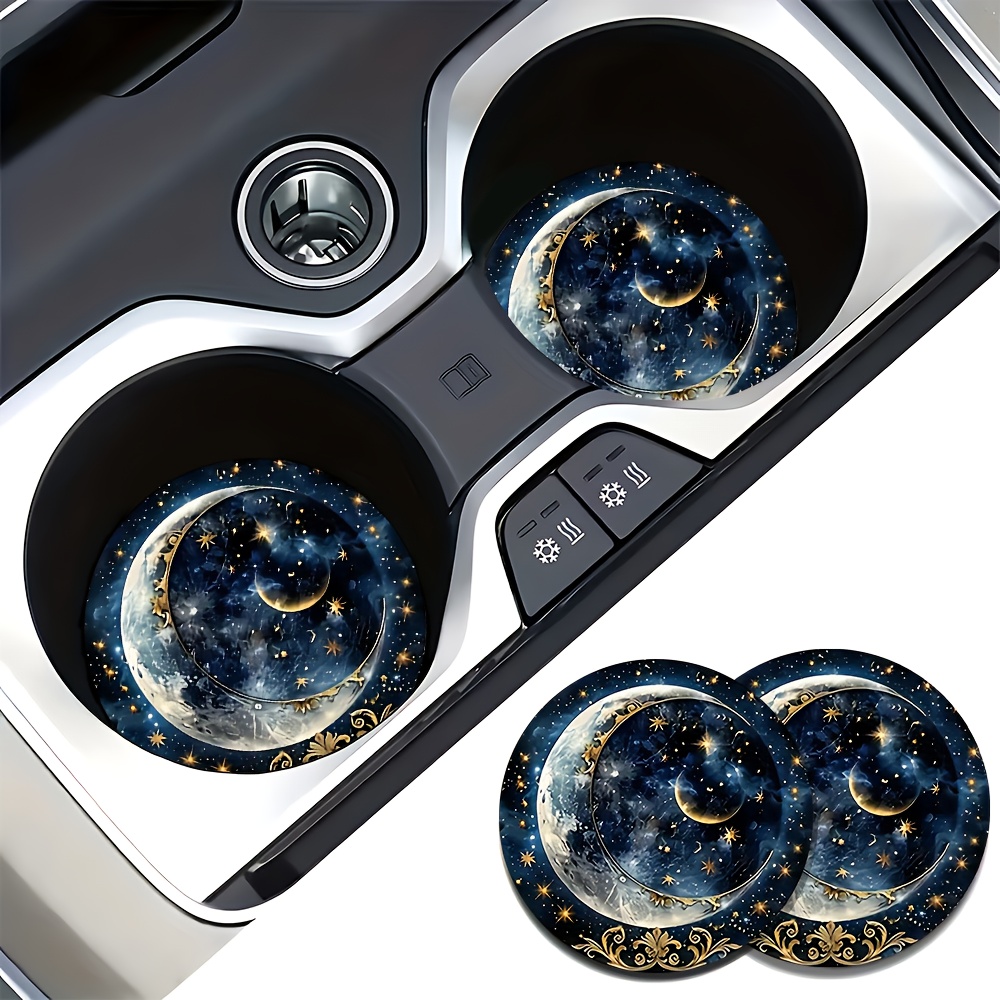 Women Accessories Holder - 2pcs Starry Night Moon Car Cup