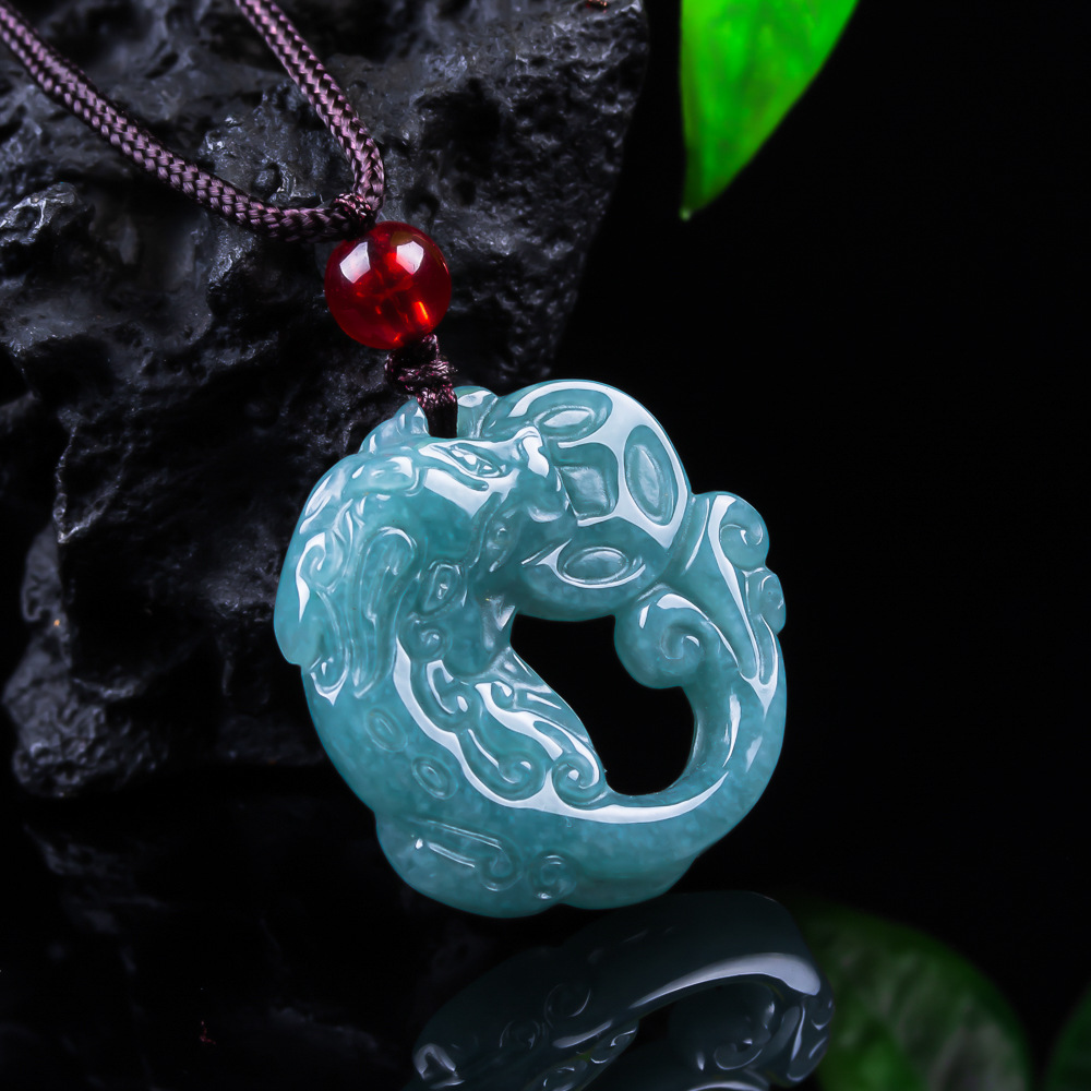 Women'S Accessories - Burmese Jadeite Pixiu Pendant Real Jade
