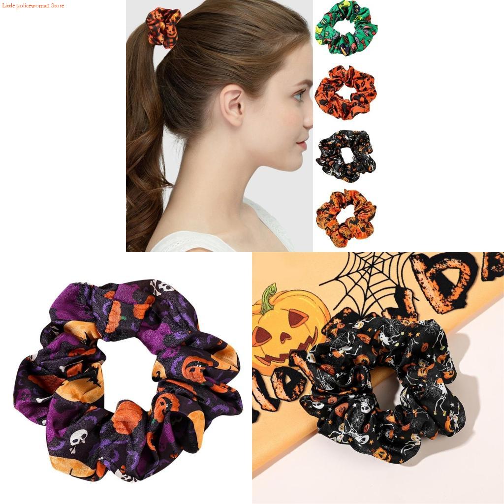 Women Accessories Description - F92D Halloween Scrunchies Pumpkin Hair Tie