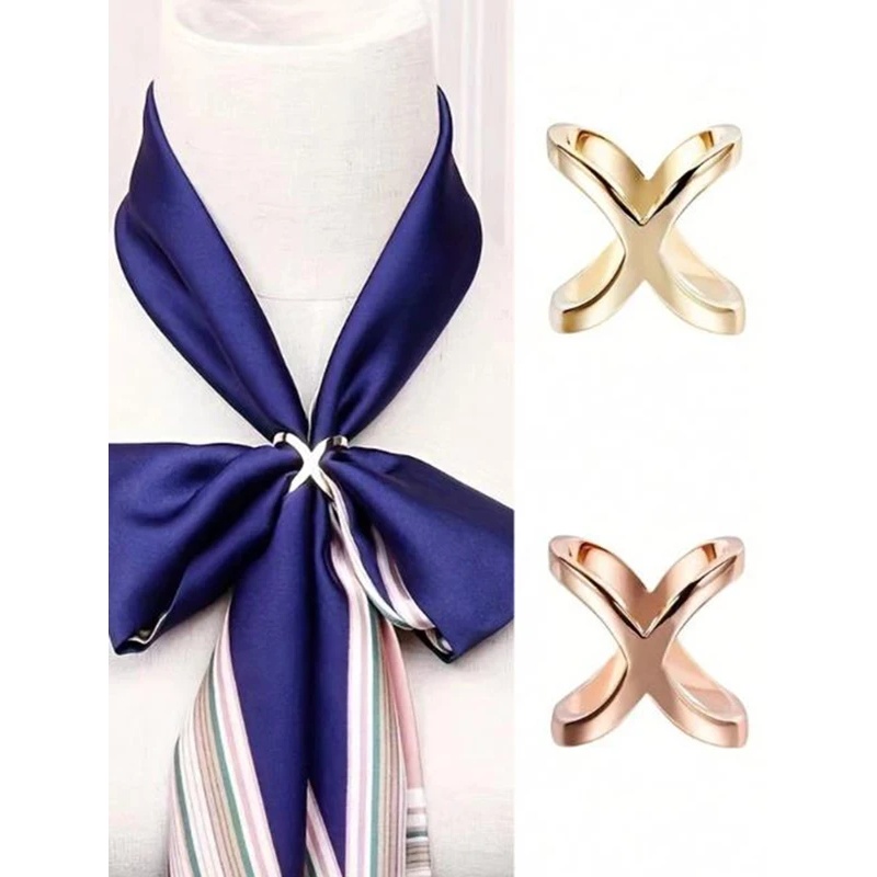 Women Accessories Holder - New Cross Scarf Clip X Shape