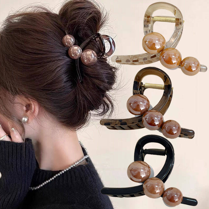 Korean Pearl Cross Hair Claws  - Hair Claw Clip Set ulasan dan harga