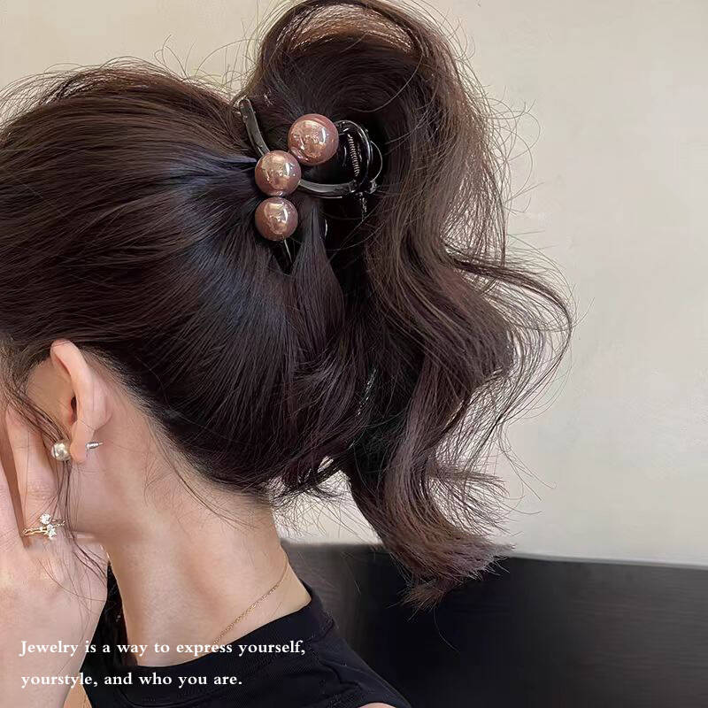 Korean Pearl Cross Hair Claws  - Hair Claw Clip Set ulasan dan harga