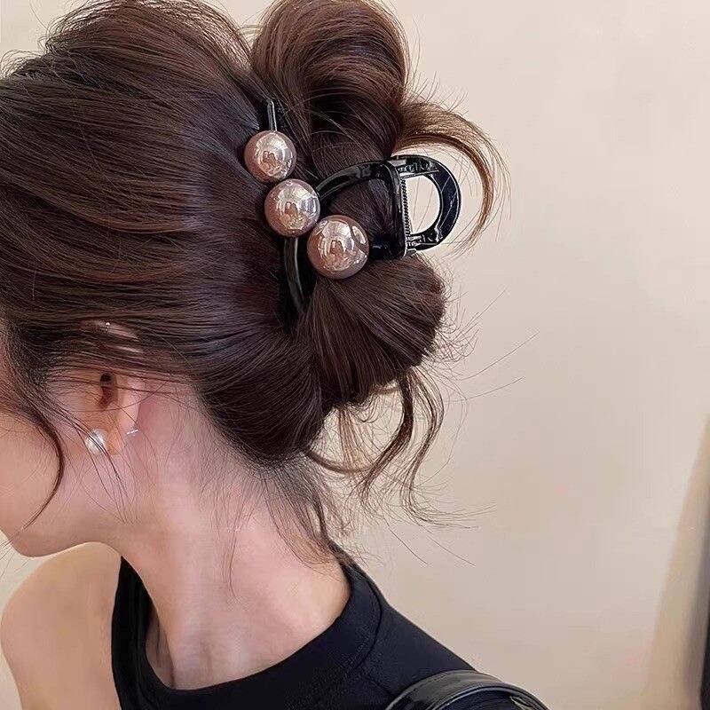 Korean Pearl Cross Hair Claws  - Hair Claw Clip Set ulasan dan harga