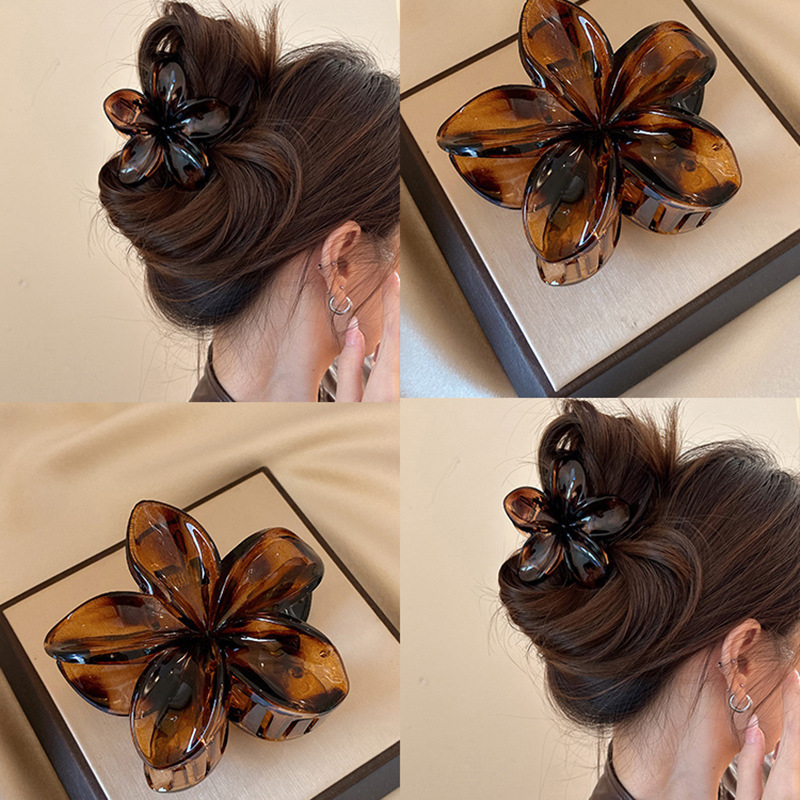 Korean Hawaiian Gradient Flowe - Hair Claw Clip Set ulasan dan harga