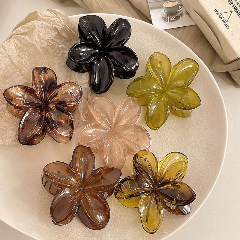 Korean Hawaiian Gradient Flowe - Hair Claw Clip Set ulasan dan harga