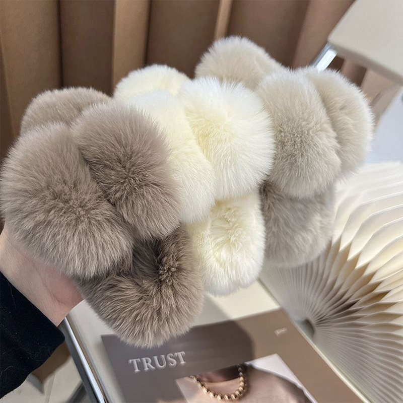 Winter Faux Fur Hair Claw Rabb - Hair Claw Clip Set ulasan dan harga