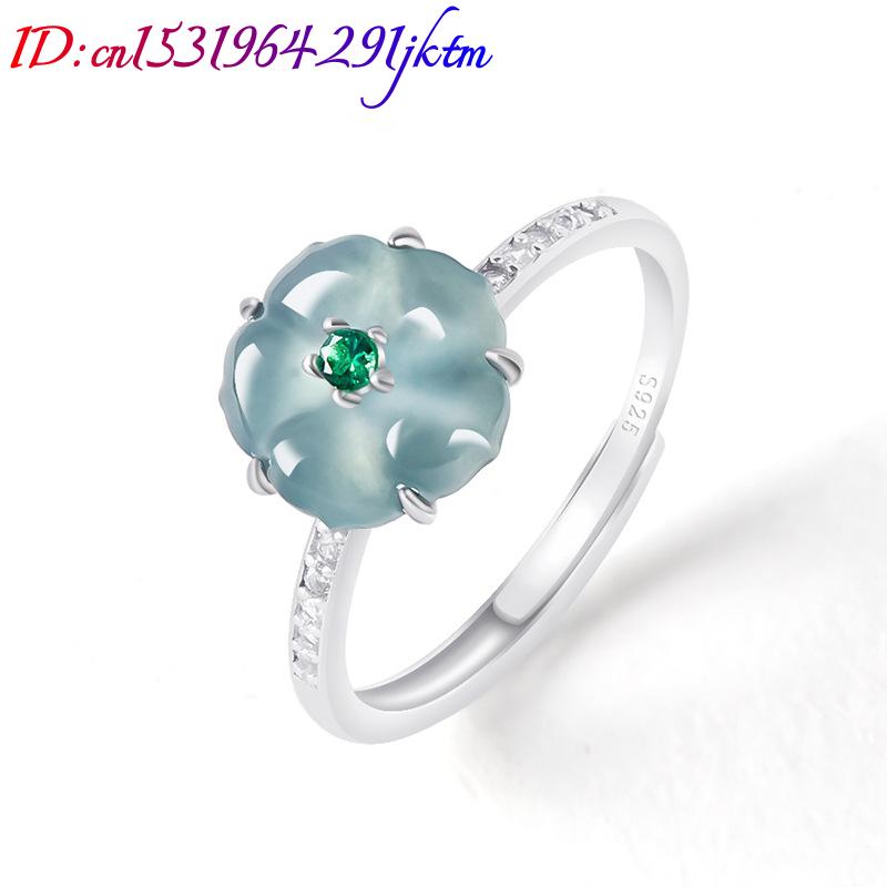 Blue Burmese Jadeite Flower Ri - Women'S Accessories ulasan dan harga