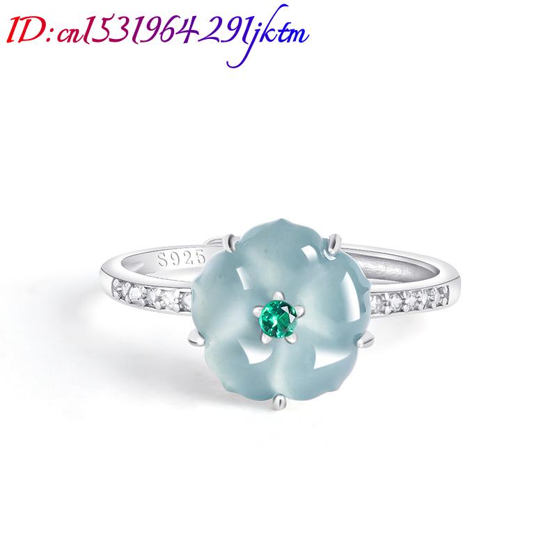 Blue Burmese Jadeite Flower Ri - Women'S Accessories ulasan dan harga