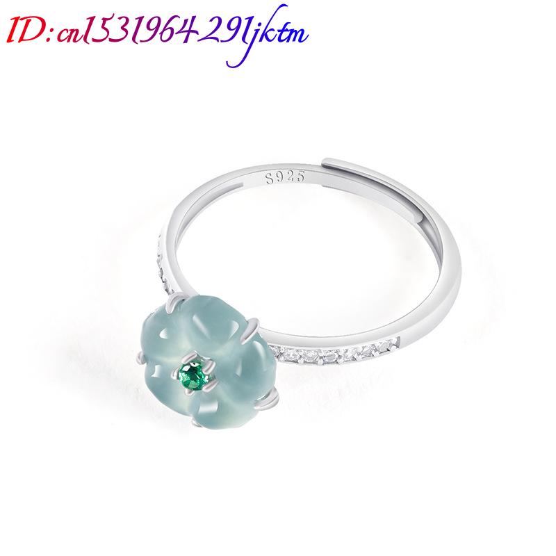 Blue Burmese Jadeite Flower Ri - Women'S Accessories ulasan dan harga