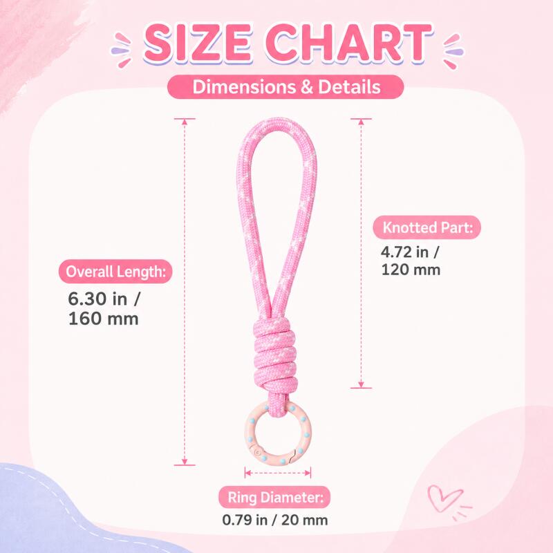 2~5pcs Colorful Braided Keycha - Women Accessories Holder ulasan dan harga