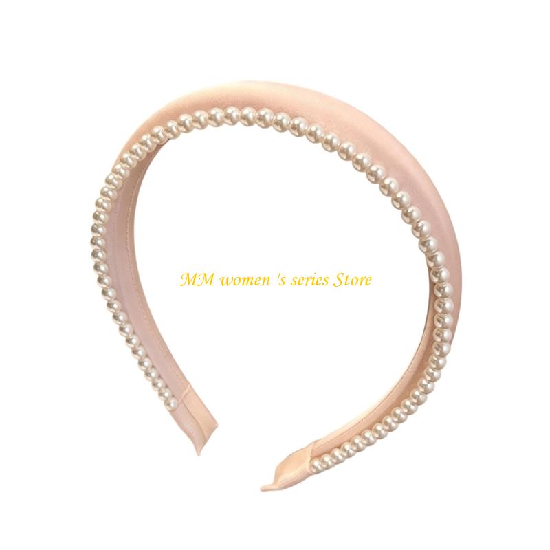 Q39C Pearls Trim Hair Headband - Women Accessories Description ulasan dan harga
