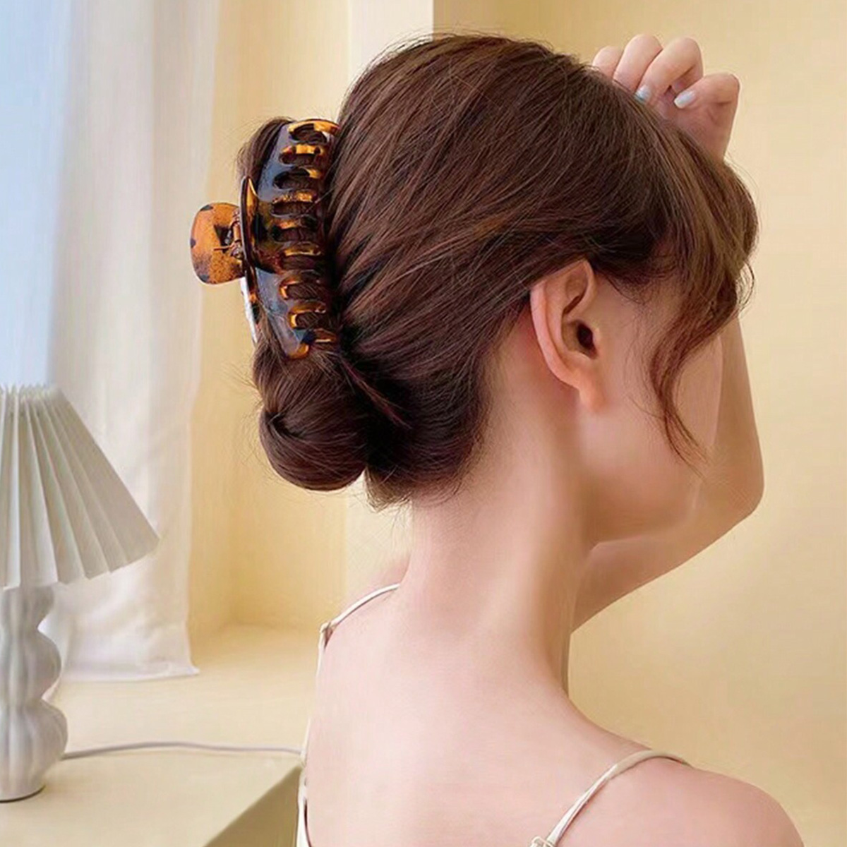4PCS women's multi-color resin - Hair Claw Clip Set ulasan dan harga