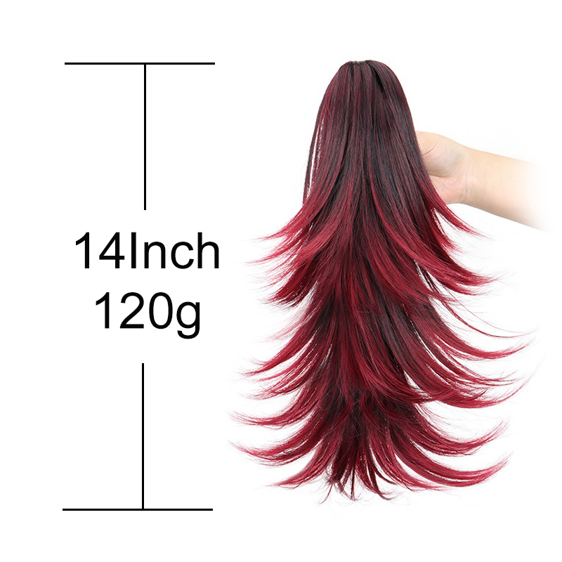 14Inch Synthetic Short Curly L - Hair Claw Clip Set ulasan dan harga