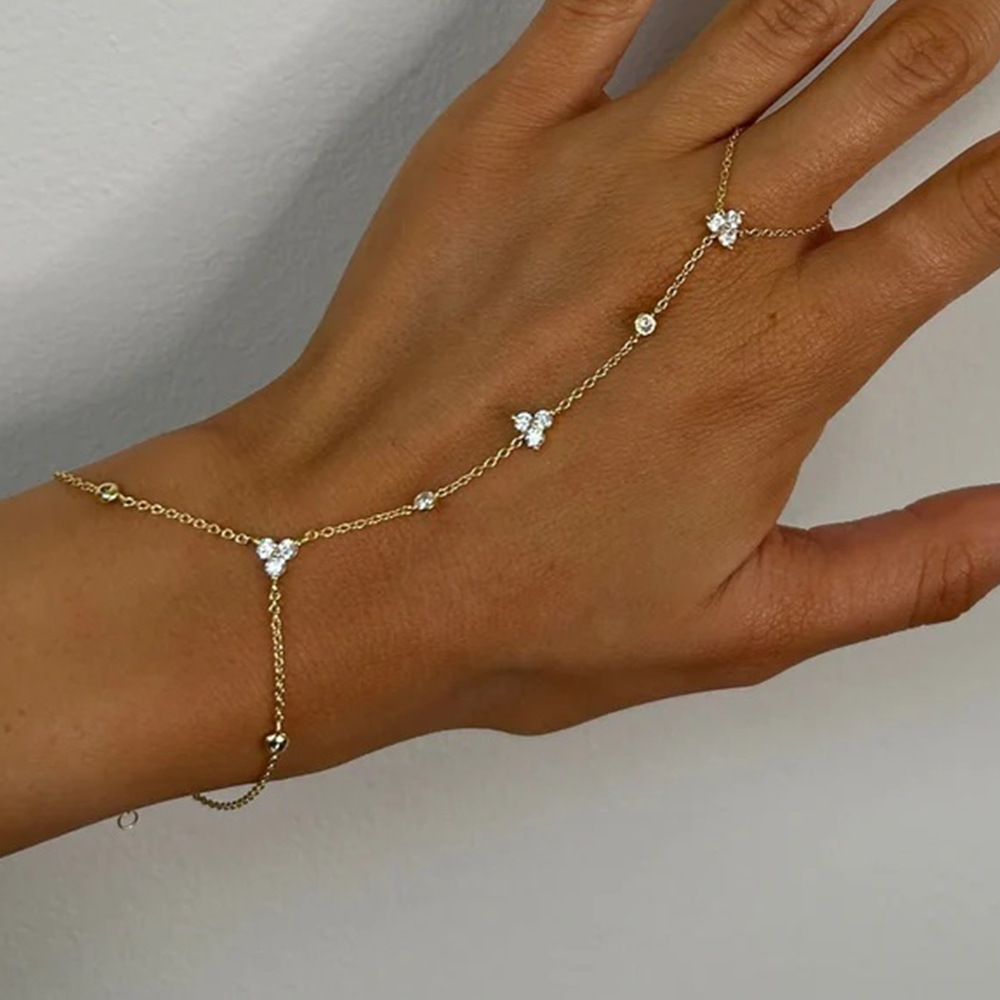 Crystal Fingerless Hand Chain  - Women Accessories In Amazon ulasan dan harga