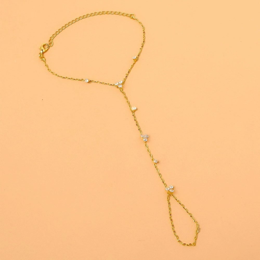 Crystal Fingerless Hand Chain  - Women Accessories In Amazon ulasan dan harga