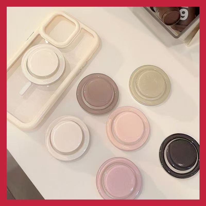 Solid Color Magnetic Phone Gri - Women Accessories Holder ulasan dan harga