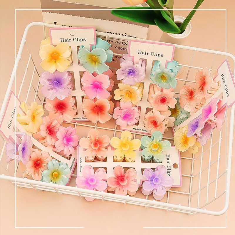 6Pcs Fashion Colorful Transpar - Hair Claw Clip Set ulasan dan harga