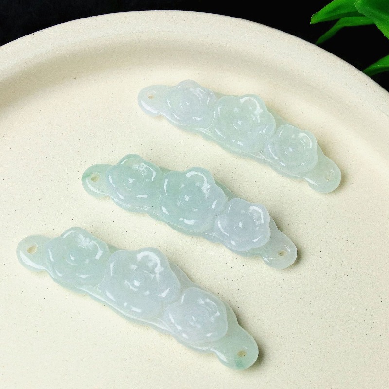1pc Natural Jadeite Emerald Fl - Women'S Accessories ulasan dan harga