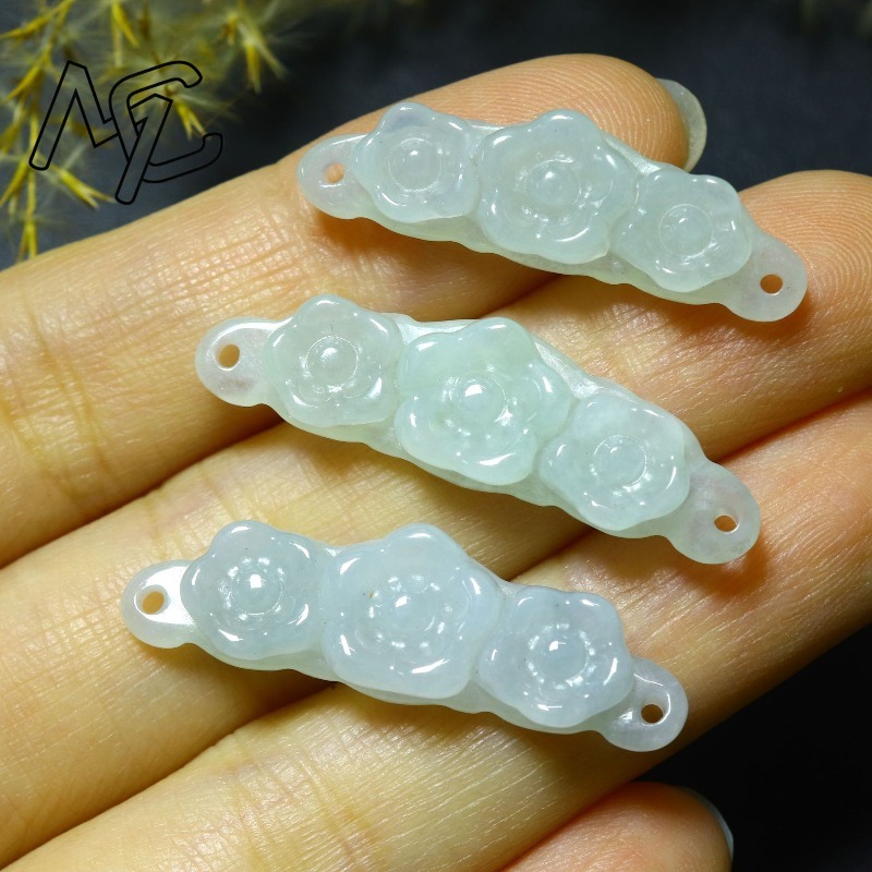 1pc Natural Jadeite Emerald Fl - Women'S Accessories ulasan dan harga