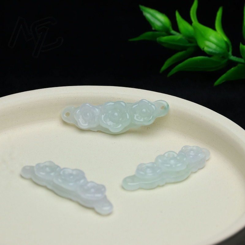 1pc Natural Jadeite Emerald Fl - Women'S Accessories ulasan dan harga