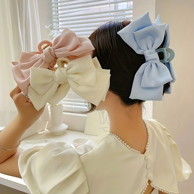 Bow Hair Claws Clip Large Shar - Hair Claw Clip Set ulasan dan harga