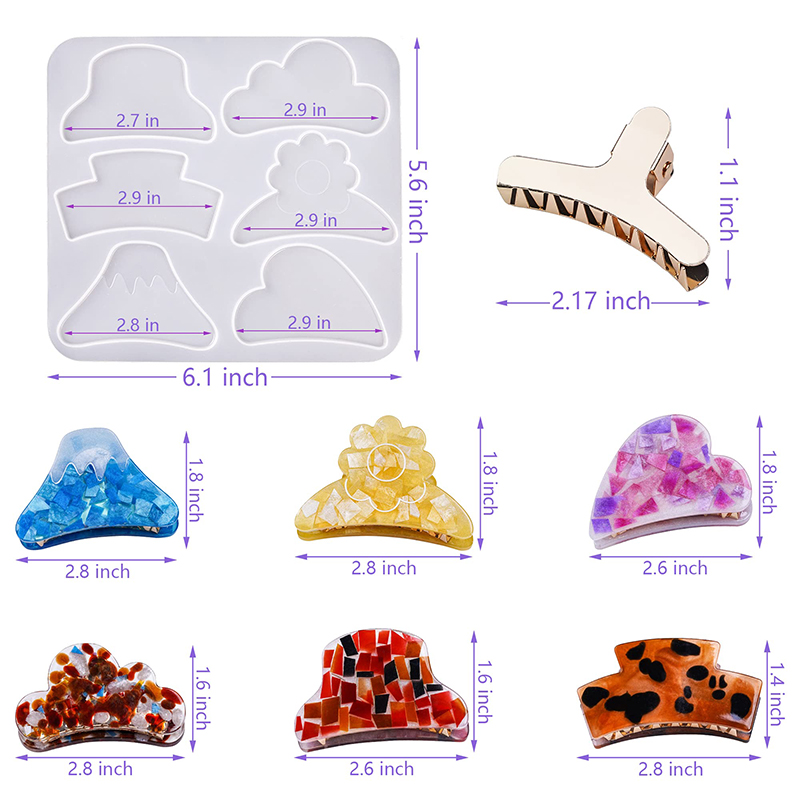 Hair Claw Clips Silicone Resin - Hair Claw Clip Set ulasan dan harga