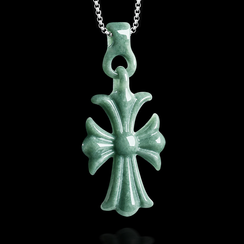 Natural Burmese Jadeite Cross  - Women'S Accessories ulasan dan harga