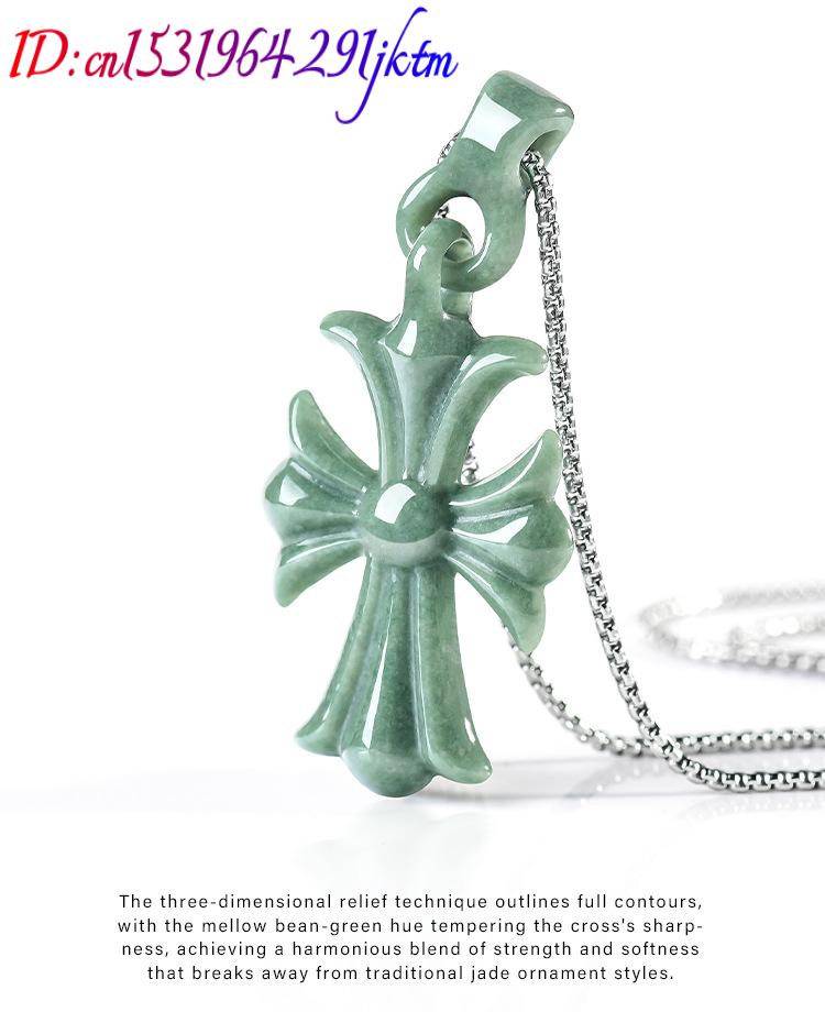 Natural Burmese Jadeite Cross  - Women'S Accessories ulasan dan harga