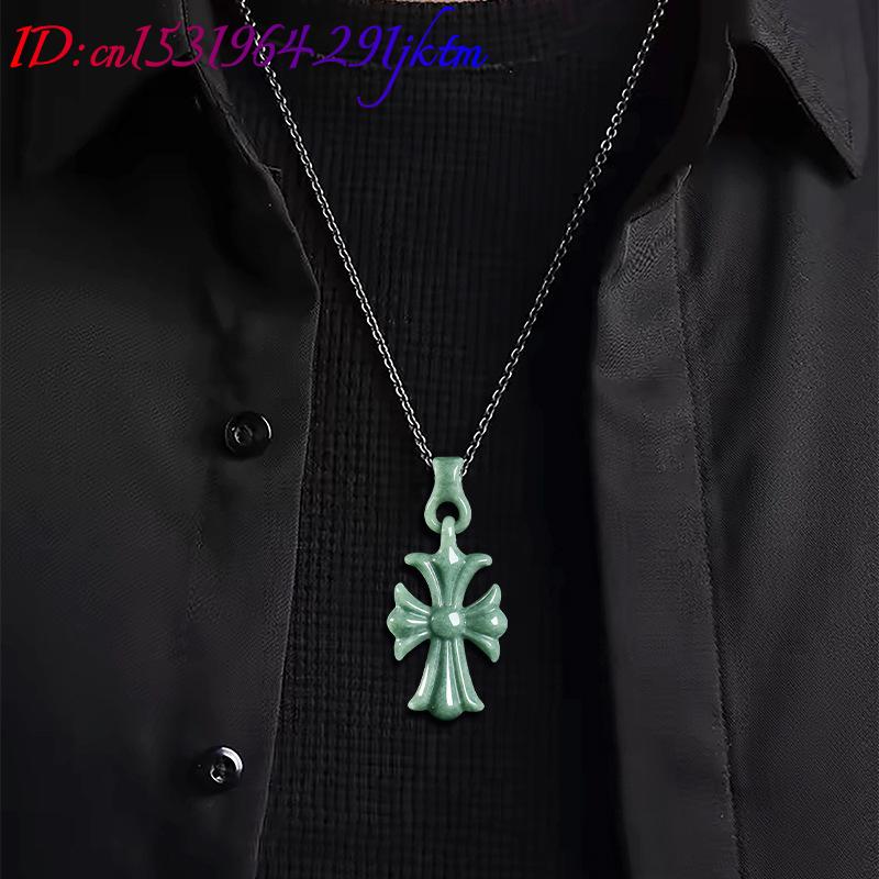 Natural Burmese Jadeite Cross  - Women'S Accessories ulasan dan harga