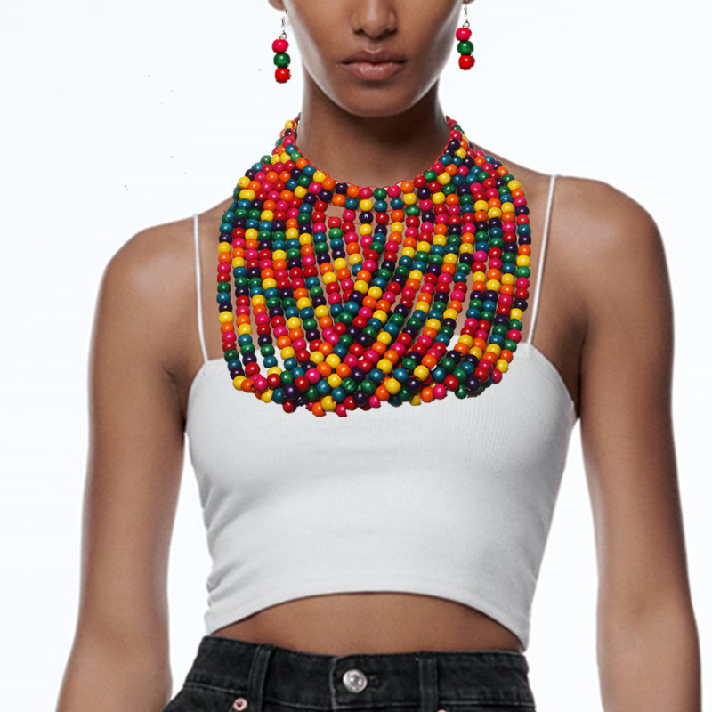 African style wood bead fringe - Women Accessories In Amazon ulasan dan harga