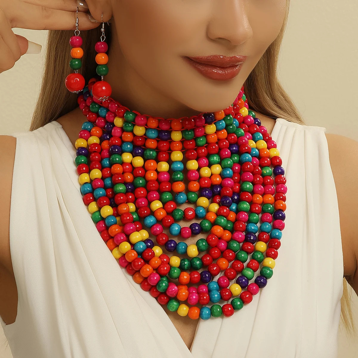 African style wood bead fringe - Women Accessories In Amazon ulasan dan harga