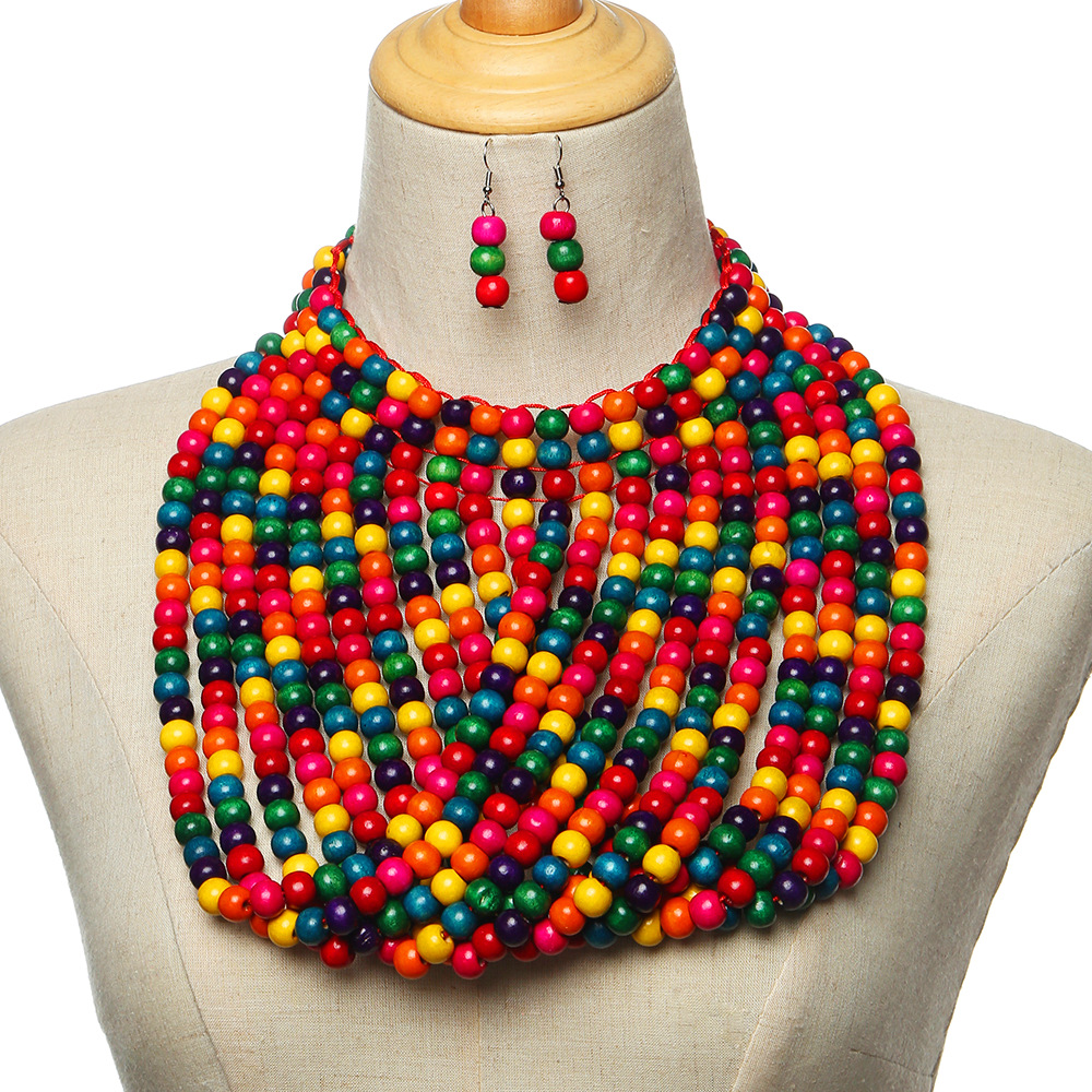 African style wood bead fringe - Women Accessories In Amazon ulasan dan harga