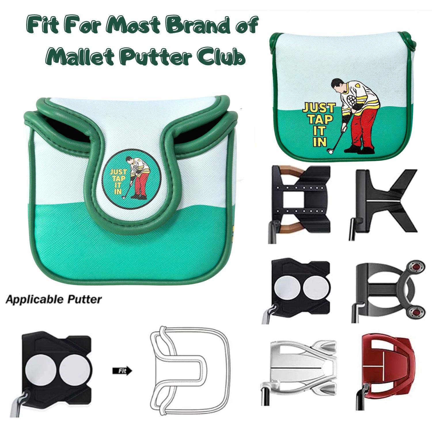 Funny PU Leather Golf Putter C - Women'S Golf Accessories ulasan dan harga