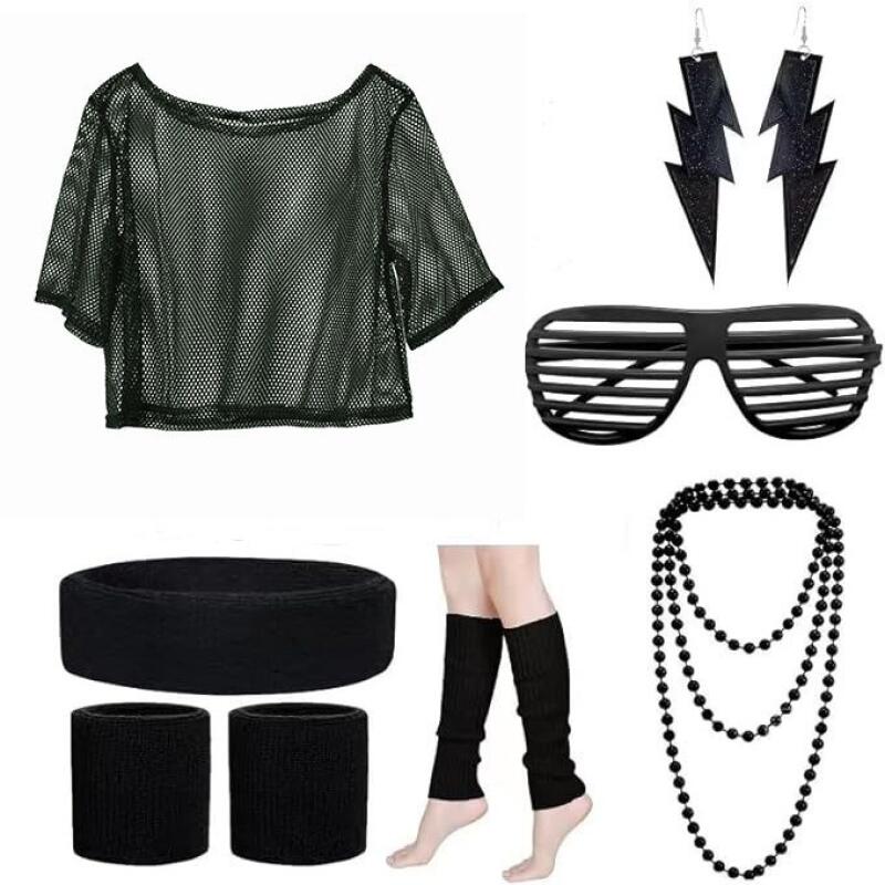 80s Hippie Disco Outfit Set Ne - Women Accessories Earrings ulasan dan harga