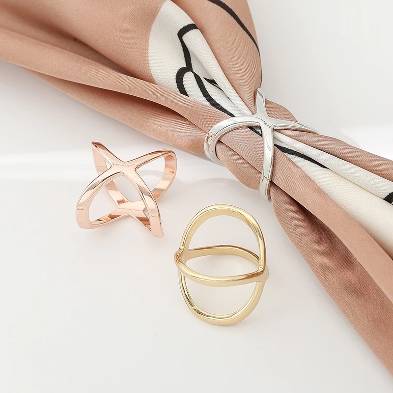 New Cross Scarf Clip X Shape M - Women Accessories Holder ulasan dan harga