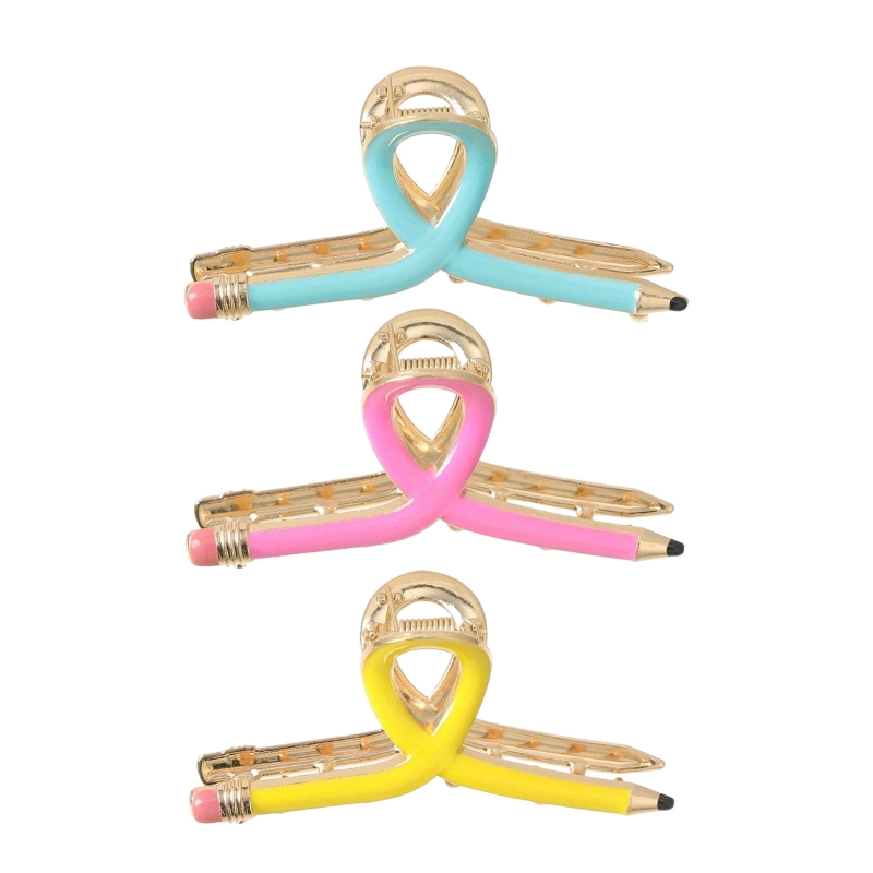 3PCS Metal Pencil Hair Claw Cl - Women Accessories Description ulasan dan harga