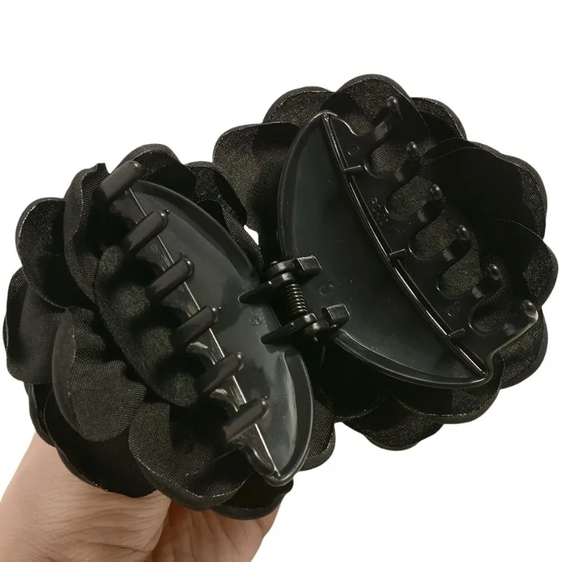 French Fabric Rose Flower Hair - Hair Claw Clip Set ulasan dan harga