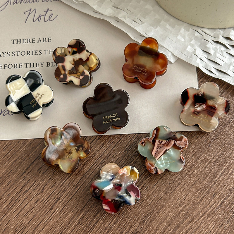 8Pcs/Set Cute Flower Acetate H - Hair Claw Clip Set ulasan dan harga