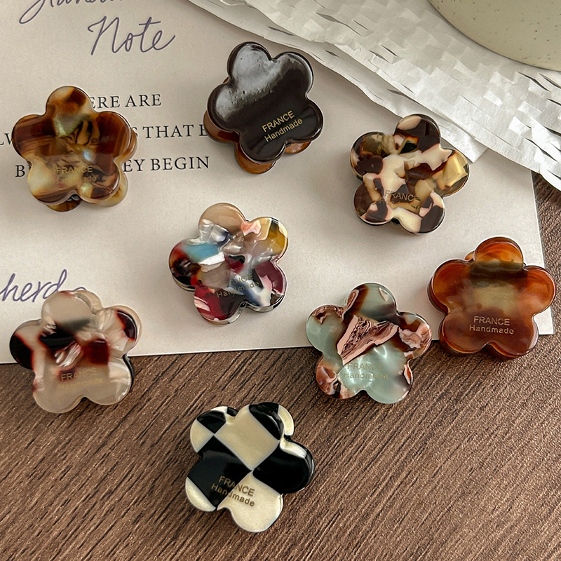 8Pcs/Set Cute Flower Acetate H - Hair Claw Clip Set ulasan dan harga